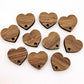 14mm dark walnut wood veneer heart toppers studs DIY earring supplies laser cut acrylic dangles blanks resin clay valentines day love