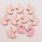 pastel pink unicorn unicorns DIY earring supplies laser cut acrylic studs blanks kids petite eyelashes