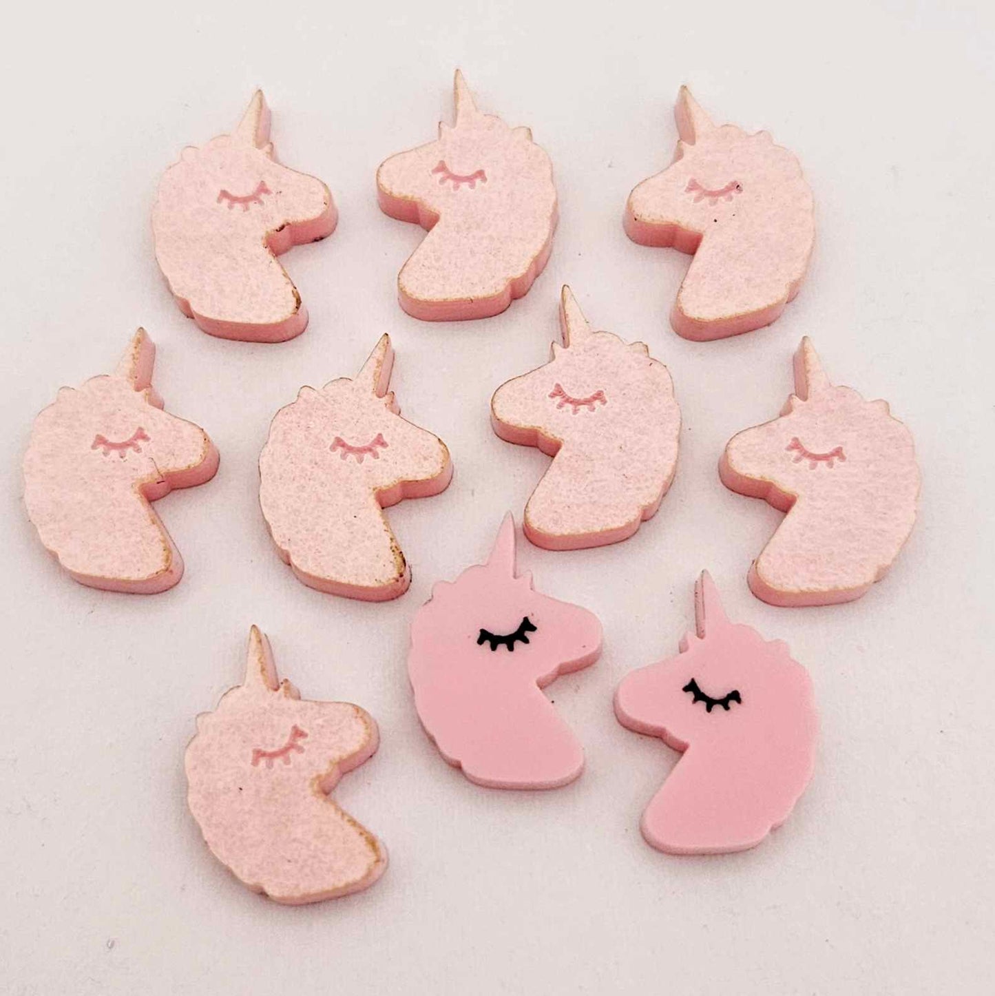 pastel pink unicorn unicorns DIY earring supplies laser cut acrylic studs blanks kids petite eyelashes