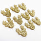 gold glitter reindeer Christmas DIY earring supplies laser cut acrylic studs blanks Xmas