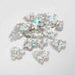 12mm holographic silver glitter Christmas Xmas trees DIY earring supplies laser cut acrylic studs blanks petite small kids
