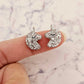 silver glitter unicorn unicorns DIY earring supplies laser cut acrylic studs blanks kids petite eyelashes