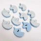 pastel blue unicorn unicorns DIY earring supplies laser cut acrylic studs blanks kids petite eyelashes