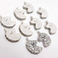silver glitter unicorn unicorns DIY earring supplies laser cut acrylic studs blanks kids petite eyelashes