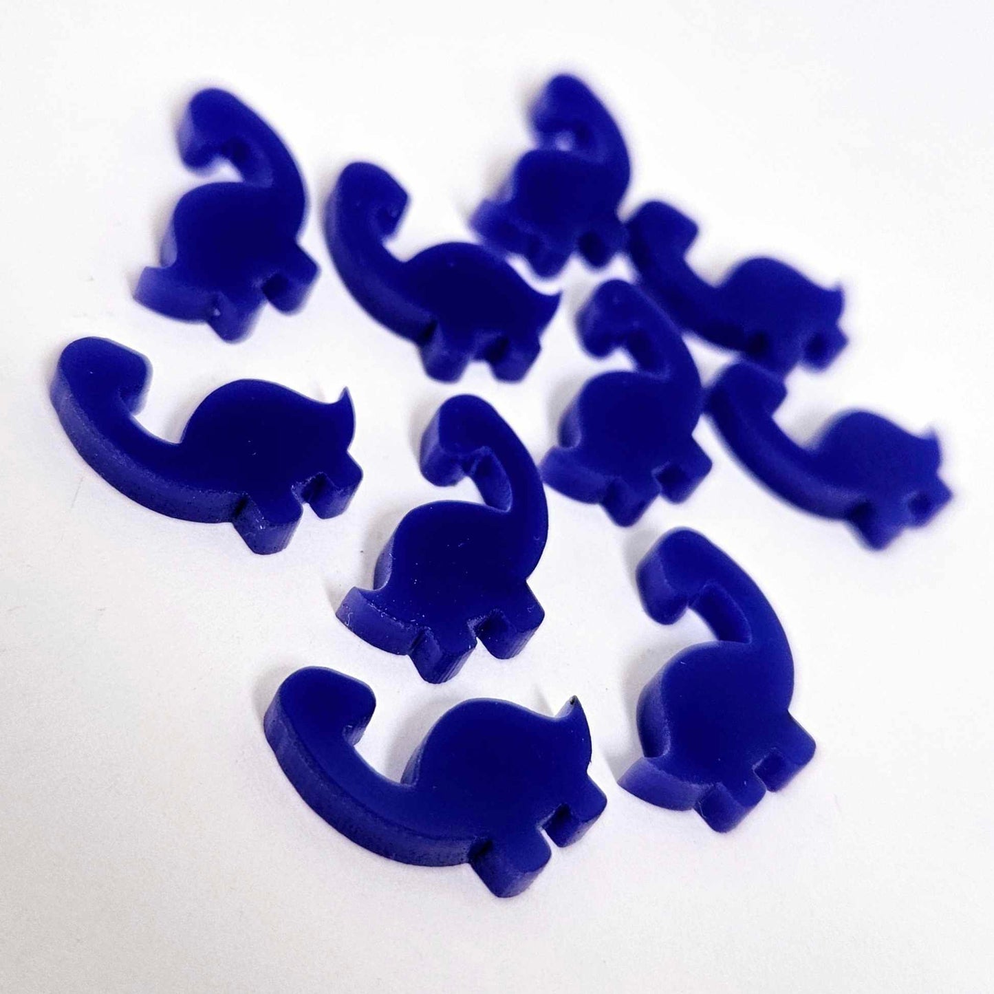 dark blue brontosaurus dinosaur dino DIY earring supplies laser cut acrylic studs blanks