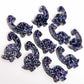 holographic blue glitter brontosaurus dinosaur dino DIY earring supplies laser cut acrylic studs blanks