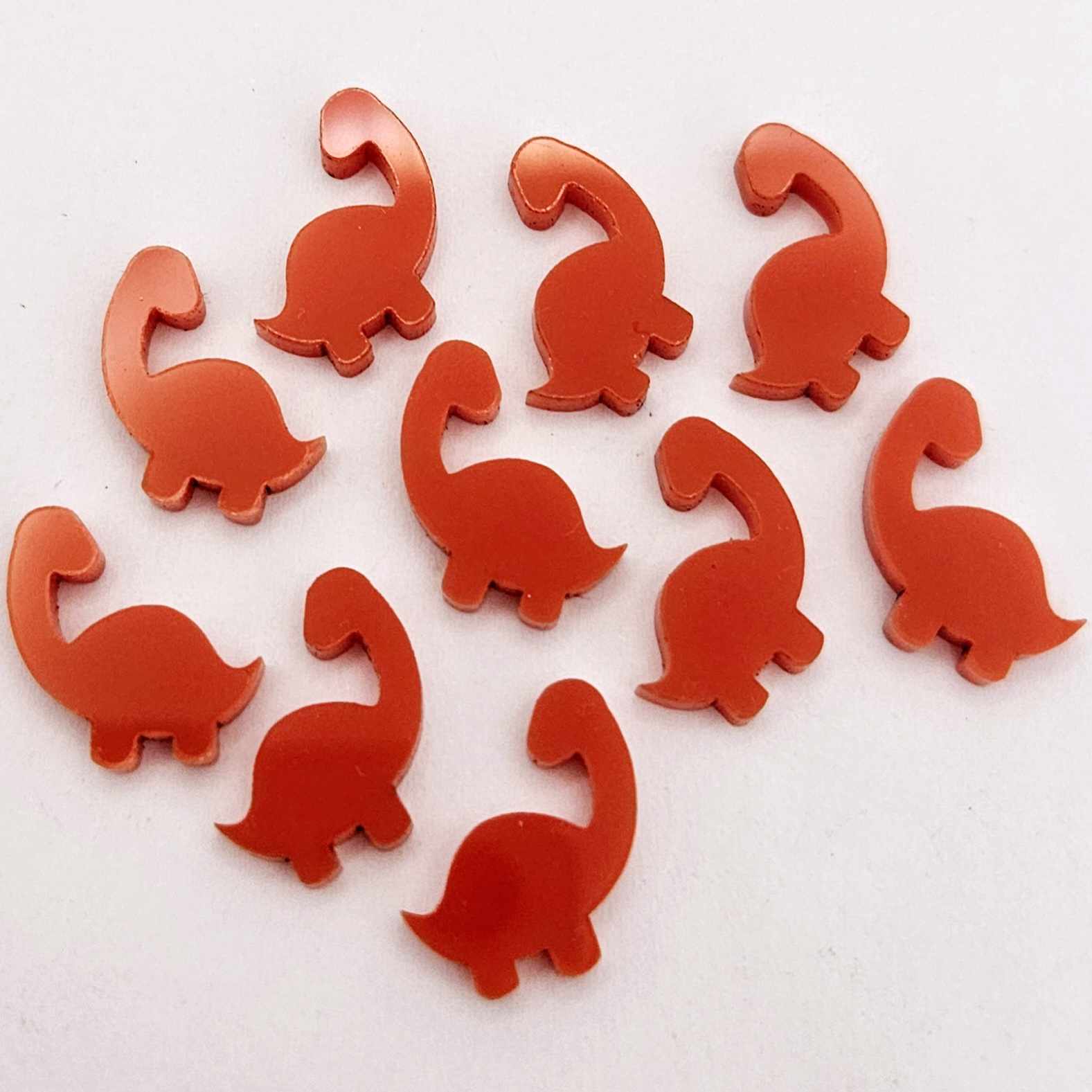 red brontosaurus dinosaur dino DIY earring supplies laser cut acrylic studs blanks