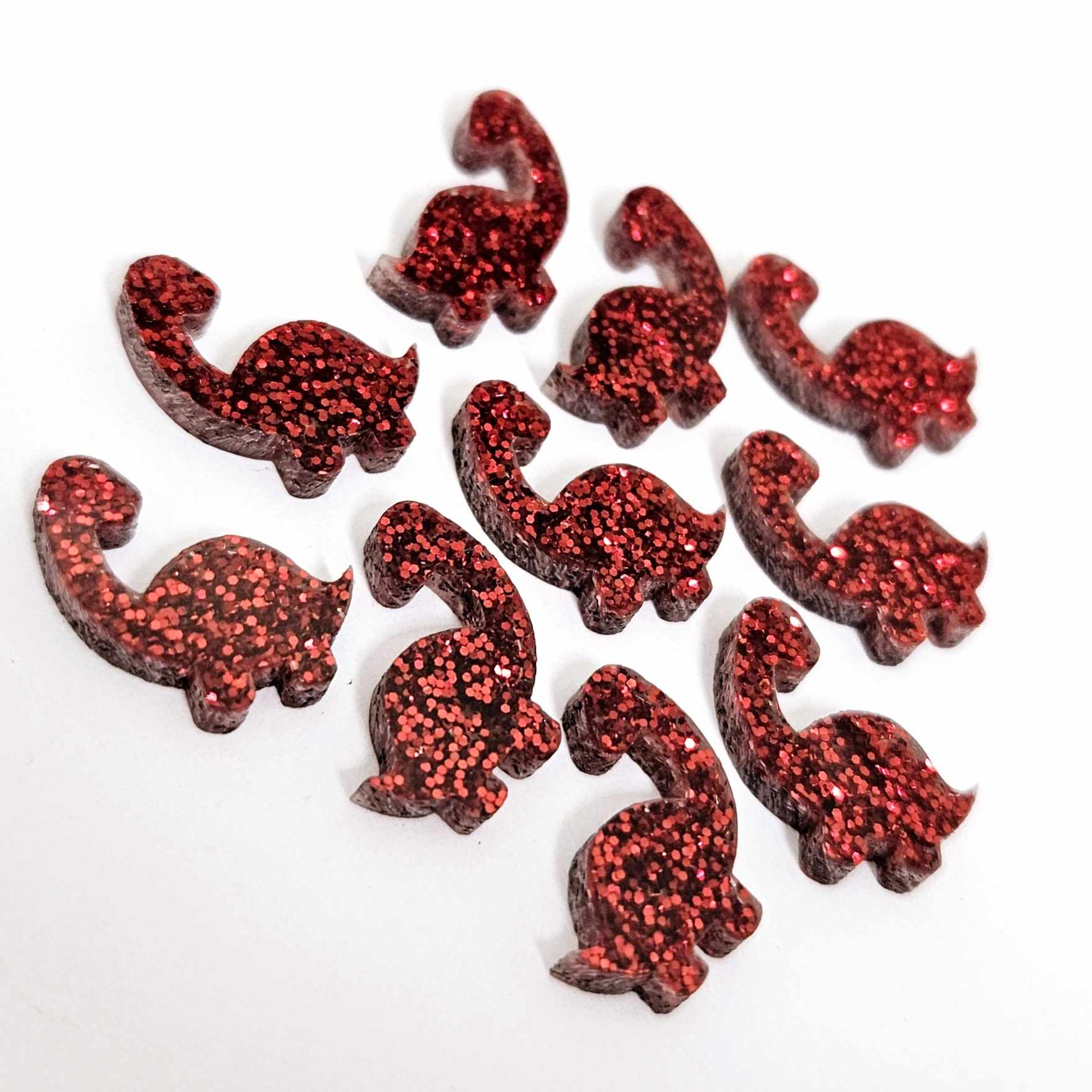 red glitter brontosaurus dinosaur dino DIY earring supplies laser cut acrylic studs blanks