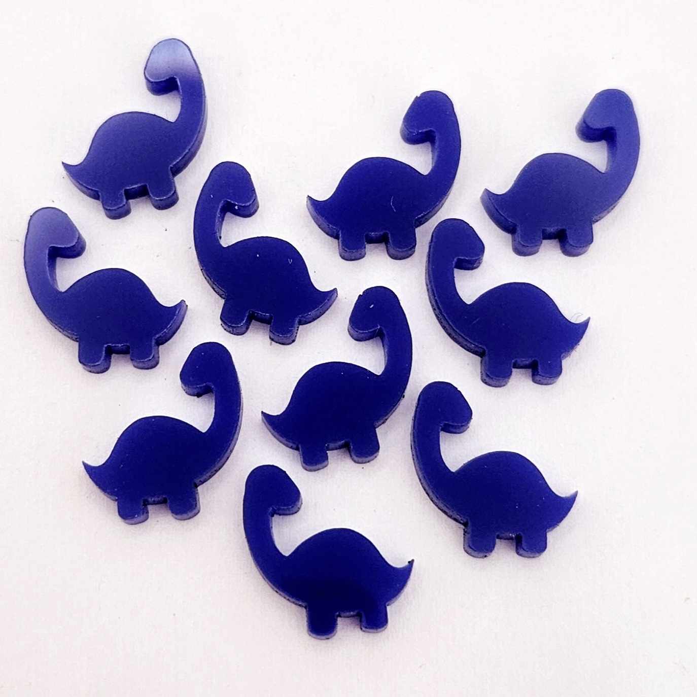 dark blue brontosaurus dinosaur dino DIY earring supplies laser cut acrylic studs blanks