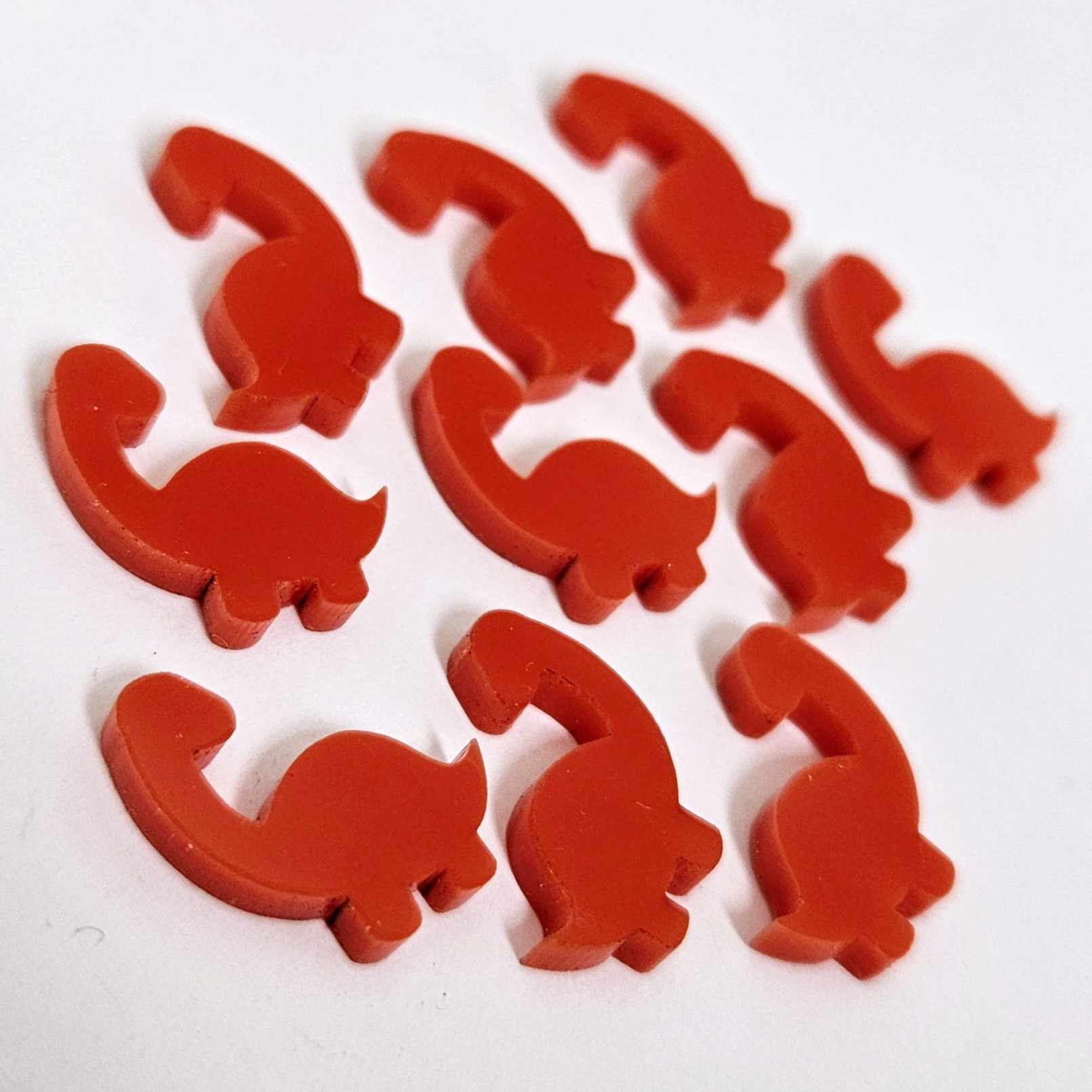 red brontosaurus dinosaur dino DIY earring supplies laser cut acrylic studs blanks