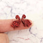 red glitter brontosaurus dinosaur dino DIY earring supplies laser cut acrylic studs blanks