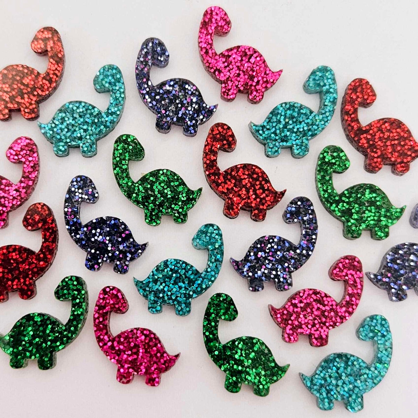 teal holographic blue red hot pink green glitter dinosaur brontosaurus DIY earring supplies laser cut acrylic studs blanks kids mixed pack