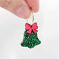green glitter bells red gold mirror bows Christmas Xmas DIY earring supplies laser cut acrylic dangles blanks layered hoops