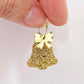 gold glitter bells red mirror bows Christmas Xmas DIY earring supplies laser cut acrylic dangles blanks layered hoops