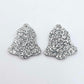 silver glitter bells red pink mirror bows Christmas Xmas DIY earring supplies laser cut acrylic dangles blanks layered hoops