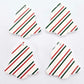 stripy red green gold bells bows Christmas Xmas UV printed DIY earring supplies laser cut acrylic dangles blanks layered hoops