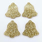 gold glitter bells red mirror bows Christmas Xmas DIY earring supplies laser cut acrylic dangles blanks layered hoops