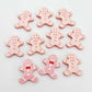 pastel pink gingerbread men Christmas Xmas DIY earring supplies laser cut acrylic studs blanks engraved paint fill