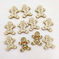 gold glitter gingerbread men Christmas Xmas DIY earring supplies laser cut acrylic studs blanks engraved paint fill mixed pack