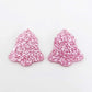 pink glitter bells silver mirror bows Christmas Xmas DIY earring supplies laser cut acrylic dangles blanks layered hoops