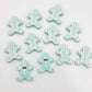 pastel turquoise aqua gingerbread men Christmas Xmas DIY earring supplies laser cut acrylic studs blanks engraved paint fill