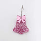 pink glitter bells silver mirror bows Christmas Xmas DIY earring supplies laser cut acrylic dangles blanks layered hoops