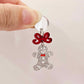 silver glitter gingerbread men Christmas Xmas DIY earring supplies laser cut acrylic mini small petite dangles blanks engraved paint fill kids