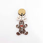 copper bronze brown glitter gingerbread men Christmas Xmas DIY earring supplies laser cut acrylic mini small petite dangles blanks engraved paint fill kids