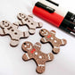 copper bronze brown glitter gingerbread men Christmas Xmas DIY earring supplies laser cut acrylic dangles blanks engraved paint fill