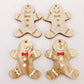 gold brown marble gingerbread men Christmas Xmas DIY earring supplies laser cut acrylic dangles blanks engraved paint fill