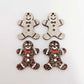copper bronze brown glitter gingerbread men Christmas Xmas DIY earring supplies laser cut acrylic mini small petite dangles blanks engraved paint fill kids