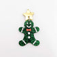 green glitter gingerbread men Christmas Xmas DIY earring supplies laser cut acrylic dangles blanks engraved paint fill