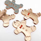 rose gold mirror gingerbread men Christmas Xmas DIY earring supplies laser cut acrylic dangles blanks engraved paint fill