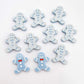pastel blue gingerbread men Christmas Xmas DIY earring supplies laser cut acrylic studs blanks engraved paint fill