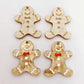 gold brown pearl marble gingerbread men Christmas Xmas DIY earring supplies laser cut acrylic mini small petite dangles blanks engraved paint fill kids