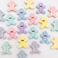 pastel turquoise pink purple blue yellow aqua gingerbread men Christmas Xmas DIY earring supplies laser cut acrylic studs blanks engraved paint fill mixed pack