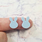 14mm PASTEL BLUE Acrylic MINI BUNNIES