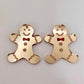 rose gold mirror gingerbread men Christmas Xmas DIY earring supplies laser cut acrylic dangles blanks engraved paint fill
