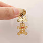 gold brown pearl marble gingerbread men Christmas Xmas DIY earring supplies laser cut acrylic mini small petite dangles blanks engraved paint fill kids
