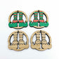 oak wood veneer elf legs hoops Christmas Xmas DIY earring supplies laser cut acrylic paint fill engraved