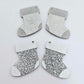 silver glitter stockings Christmas DIY earring supplies laser cut acrylic dangles blanks engraved paint fill craft