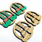 oak wood veneer elf legs hoops Christmas Xmas DIY earring supplies laser cut acrylic paint fill engraved