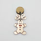 rose gold mirror gingerbread men Christmas Xmas DIY earring supplies laser cut acrylic mini small petite dangles blanks engraved paint fill kids
