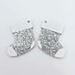 silver glitter stockings Christmas DIY earring supplies laser cut acrylic dangles blanks engraved paint fill craft