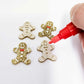 gold glitter gingerbread men Christmas Xmas DIY earring supplies laser cut acrylic mini small petite dangles blanks engraved paint fill kids
