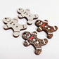 copper bronze brown glitter gingerbread men Christmas Xmas DIY earring supplies laser cut acrylic mini small petite dangles blanks engraved paint fill kids