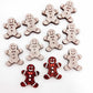 red glitter gingerbread men Christmas Xmas DIY earring supplies laser cut acrylic studs blanks engraved paint fill mixed pack