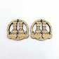 oak wood veneer elf legs hoops Christmas Xmas DIY earring supplies laser cut acrylic paint fill engraved