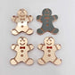 rose gold mirror gingerbread men Christmas Xmas DIY earring supplies laser cut acrylic mini small petite dangles blanks engraved paint fill kids