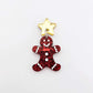 red glitter gingerbread men Christmas Xmas DIY earring supplies laser cut acrylic mini small petite dangles blanks engraved paint fill kids